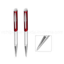 Fashion Slanting Design Pen with Red Color and Special Clip